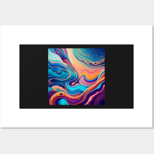 Abstract fluid art Posters and Art